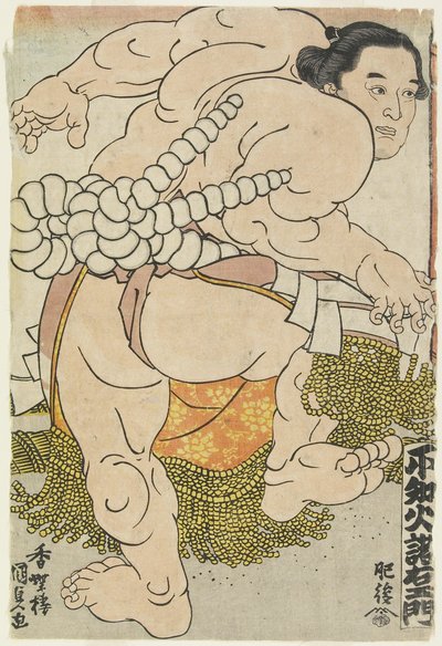 Yokozuna-brottaren Shiranui Dakuemon från Higo-stallet, 1830-1844 av Utagawa Kunisada
