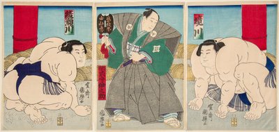 Det är ett litet m fält, och det är s u te rs. Kuniteru Utagawa (1808-1876) av Utagawa Kuniteru
