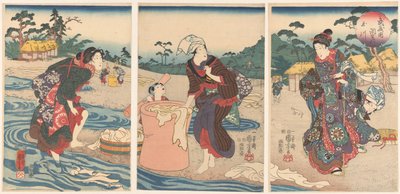 Decho Farmer Inde Produktion Musashi Musashikuni Chofu no Tamagawa av Utagawa Kuniyoshi