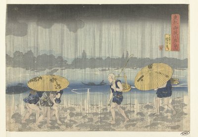 Onmaya Riverbank i den östra huvudstaden Toto Onmayagashi no zu (titel på objekt) av Utagawa Kuniyoshi