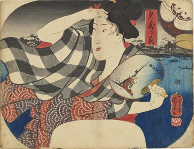 Njuter av kvällskylan av Utagawa Kuniyoshi