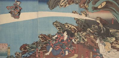 Gama Sennins Animus från serien Ibaraki no keshin av Utagawa Kuniyoshi