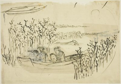 Samla tång på Omori av Utagawa Kuniyoshi