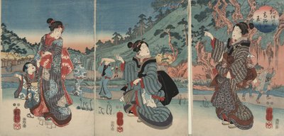 Juvel-floden i Kōya i Kii-provinsen av Utagawa Kuniyoshi