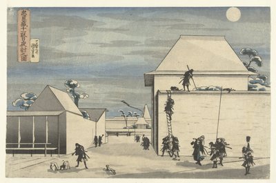 Nattattack i elva akt av Chushingura-spelet Chushingura juichidanme youchi no zu (titel på objekt) av Utagawa Kuniyoshi