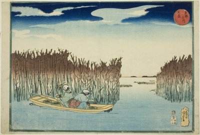 Omori, från serien "Famous Places in the Eastern Capital (Toto meisho)" av Utagawa Kuniyoshi