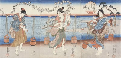 Pipare från Nodas juvelflod i Mutsu-provinsen av Utagawa Kuniyoshi