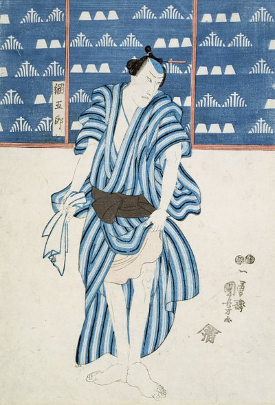 Porträtt av Tunagore (träblocktryck) av Utagawa Kuniyoshi