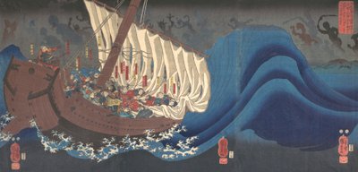 Taira-krigarnas hämnd, 1843-47. av Utagawa Kuniyoshi