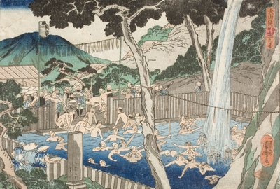Rōbenfallet på berget Ōyama av Utagawa Kuniyoshi
