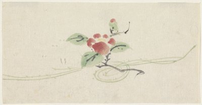 Gren med röd kamelia av Utagawa Kuniyoshi
