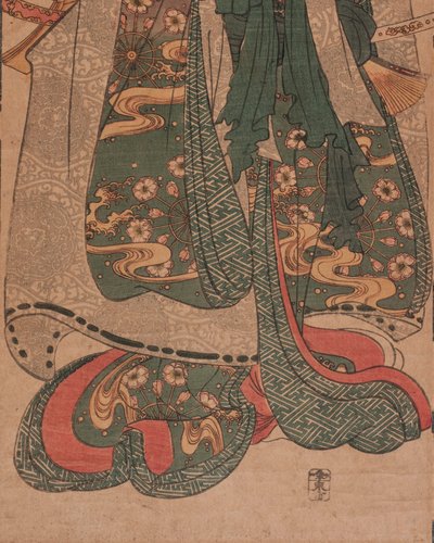 Utan titel; given titel: Shirabyōshi under en sudare (Sudare shita no shirabyōshi) av Utagawa Kuniyoshi