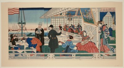 En amerikansk Mel Kanche del 1 medlem Yokohama av Utagawa Sadahide