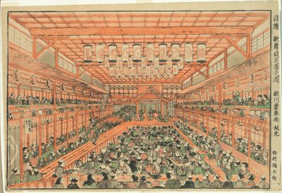 (Uki-e bild på Kabuki-spelet) av Utagawa Toyoharu