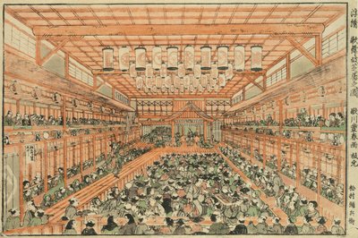 Perspektivbild av en Kabuki-teater av Utagawa Toyoharu
