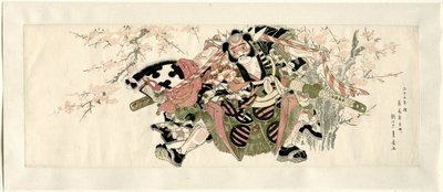En krigare som håller en hobbyhäst av Utagawa Toyohiro