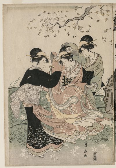 Körsbärsblommor i vinden av Utagawa Toyokuni