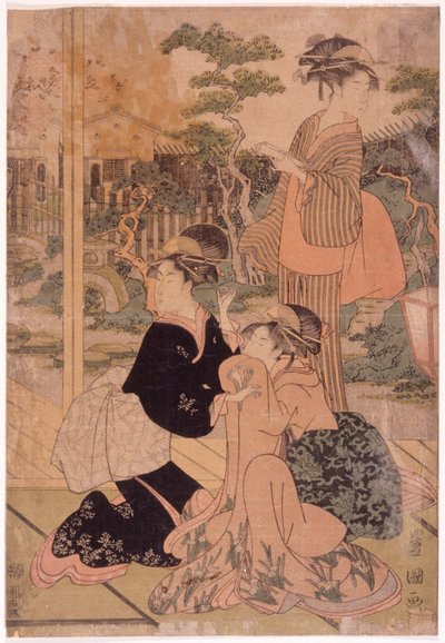 Tre skönheter av Utagawa Toyokuni