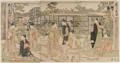 Besökare på Shika Tea House, tidigt 1790-tal. av Utagawa Toyokuni