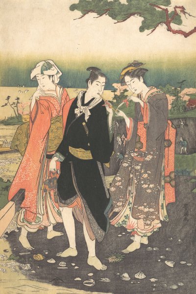 På Shinagawa Beach vid Ebb-Tide, ca. 1790-1825. av Utagawa Toyokuni I