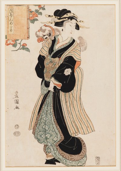 Tryck, c1810 av Utagawa Toyokuni I