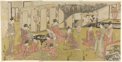 Kortspelet av Utagawa Toyokuni I