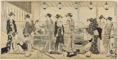 De fyra årstiderna i söder (Minami Shiki): Sommarscen av Utagawa Toyokuni I