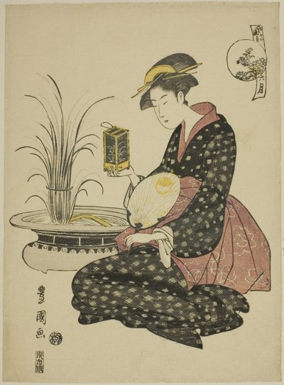 Den sjätte månaden (Roku gatsu), från serien "Fashionable Twelve Months (Furyu junikagetsu)" av Utagawa Toyokuni I