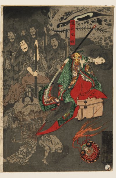 Nattparad med hundra demoner på Sōma-palatset av Utagawa Yoshiku