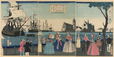 Yen gan d (brittiskt land) av Utagawa Yoshitora