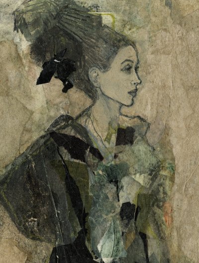 En elegant kvinnas profil av Ute Rathmann