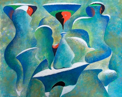 Summer Snow, 2022 (akryl på duk) av Vadym Vaskovsky