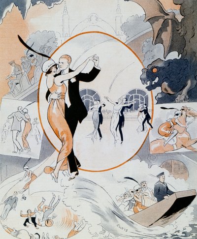Dansscen, från tidningen La Vie Parisienne, Frankrike av Vald