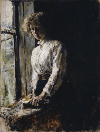 Vid fönstret. Porträtt av Olga Fyodorovna Trubnikova, 1886 av Valentin Aleksandrovich Serov