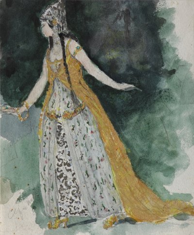 Lyudmila. Kostymdesign för operan Ruslan och Lyudmila av M. Glinka av Valentin Aleksandrovich Serov
