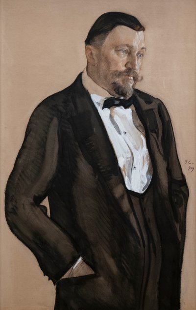 Porträtt av Alexey Vikulovich Morozov av Valentin Aleksandrovich Serov