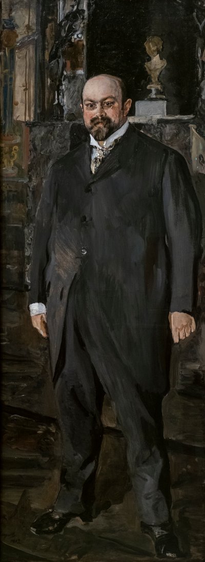Porträtt av Mikhail Abramovich Morozov av Valentin Aleksandrovich Serov
