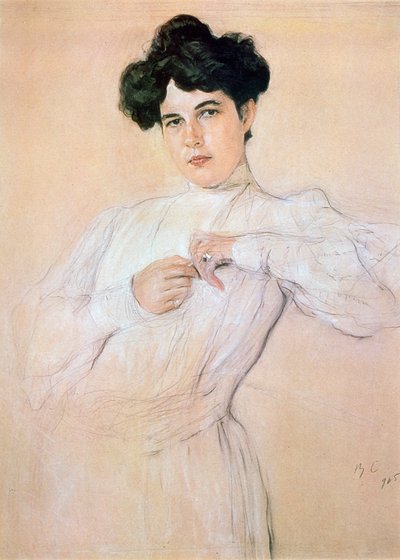 "Porträtt av Maria Botkina", 1905 av Valentin Serov