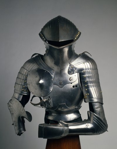 Komposit Stechzeug, rustning för "German Joust", c.1480-1540 (stål, järn, mässing och läder) av Valentin Siebenburger
