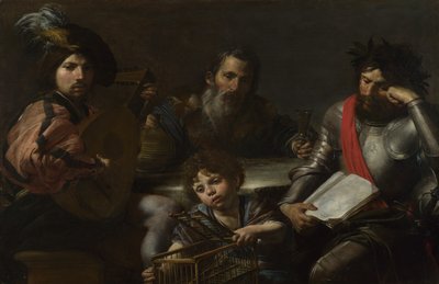 Människans fyra tidsåldrar, ca. 1629 av Valentin de Boullogne