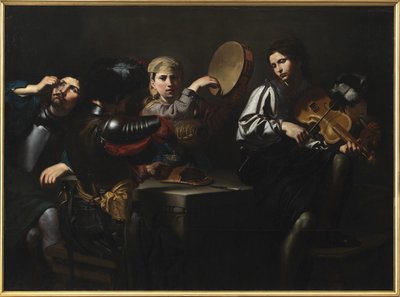 Musiker och soldater av Valentin de Boulogne