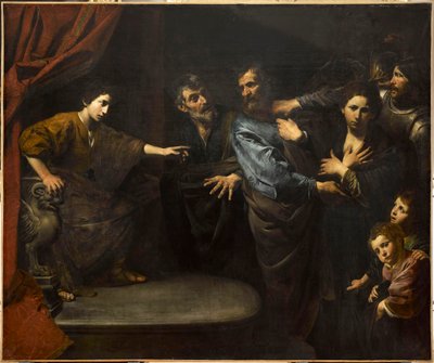 The Innocence of Suzanne Recognized or the Judgment of Daniel - The Innocence of Susanna or The Judgment of Daniel, av Valentin de Boullogne (1591-1632). Olja på duk av Valentin de Boulogne