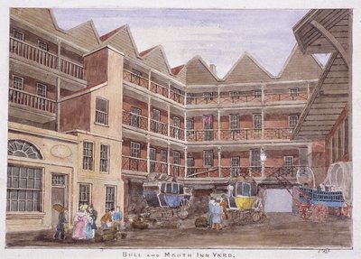Bull and Mouth Street, London, 1806 av Valentine Davis