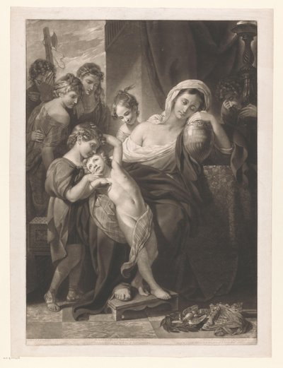 Agrippina den äldre sörjer med Germanicus aska Agrippina, omgiven av sina barn, gråter över Germannicus aska (titel på objektet) av Valentine Green