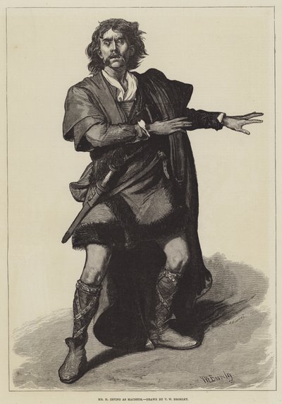 Mr H Irving som Macbeth av Valentine Walter Lewis Bromley