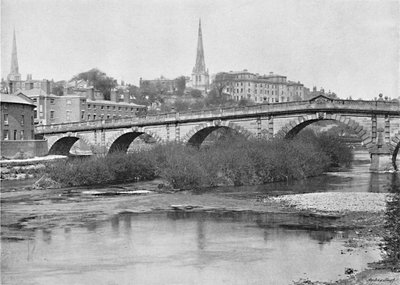 English Bridge, Shrewsbury, c1896 av Valentine and Sons Ltd