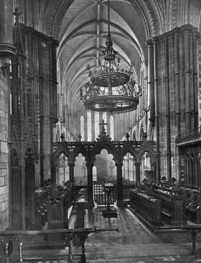 Interiör av Christ Church Cathedral, Dublin, Irland, 1924-1926. av Valentine and Sons Ltd