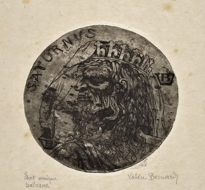 Representation av den divinistiska Saturnus (teckning) av Valère Bernard