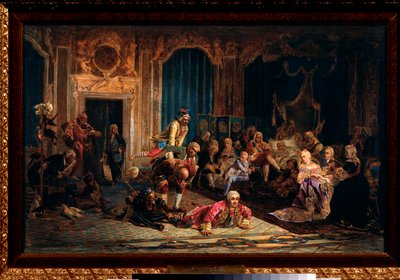 Gycklare vid kejsarinnan Anne I av Rysslands hov (Anna Ivanovna av Valeri Ivanovich Jacobi