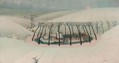 En gård i en dal, ca 1916 (olja på duk) av Valerius de Saedeleer